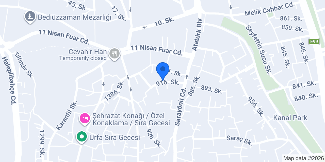 Urhay Hotel konumu