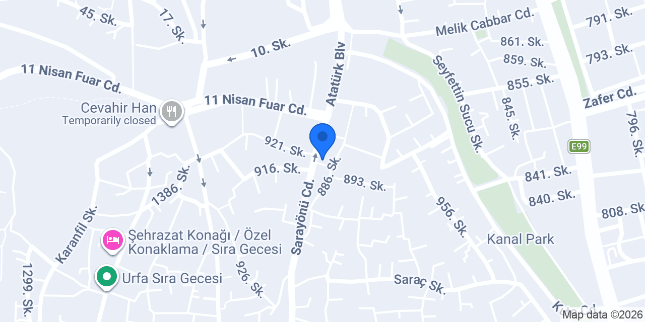 Şimşek Kuru Temizleme konumu
