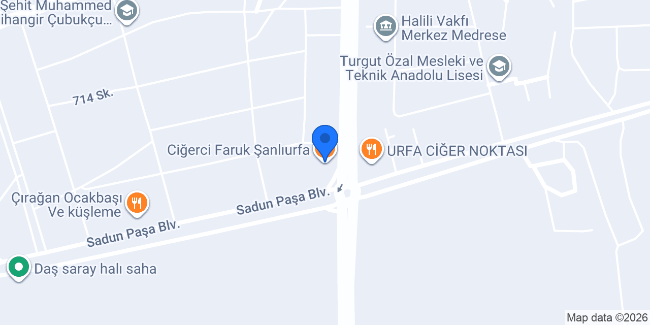 Ciğerci Faruk Şanlıurfa konumu