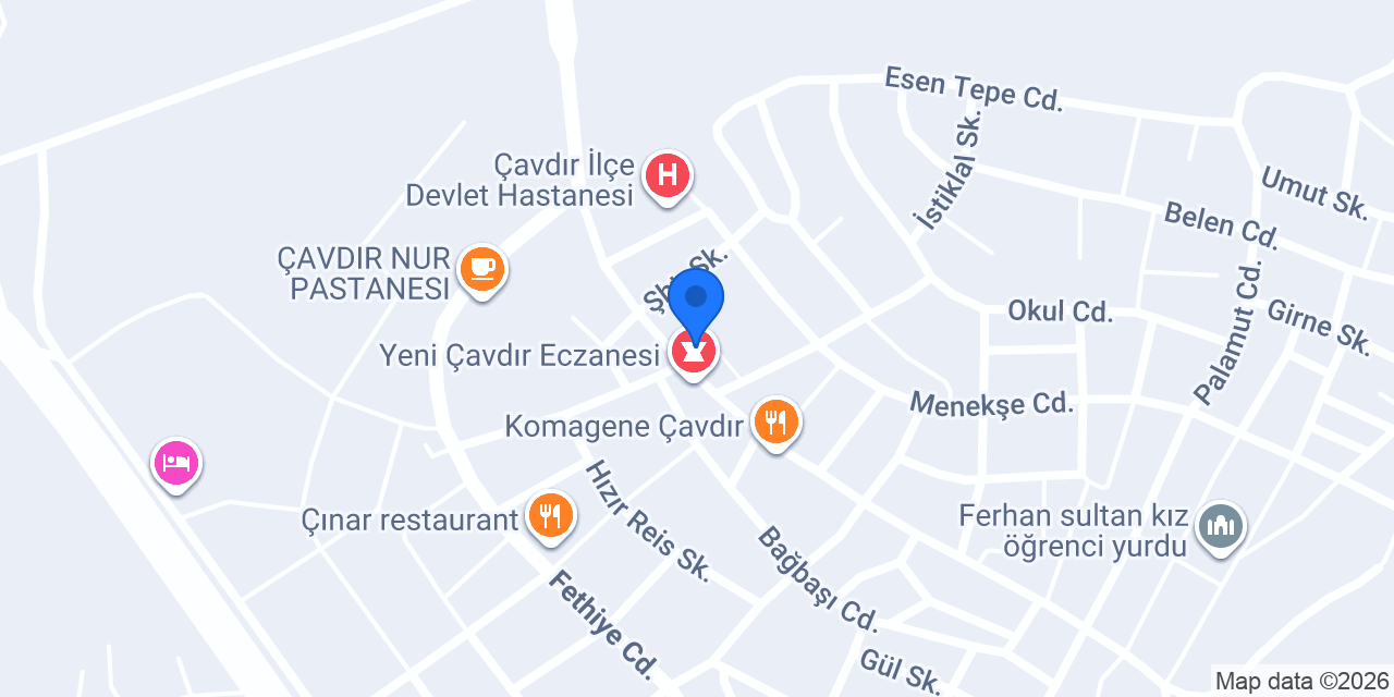 Çavdır Şehit Halil Çelik İlçe Halk Kütüphanesi konumu