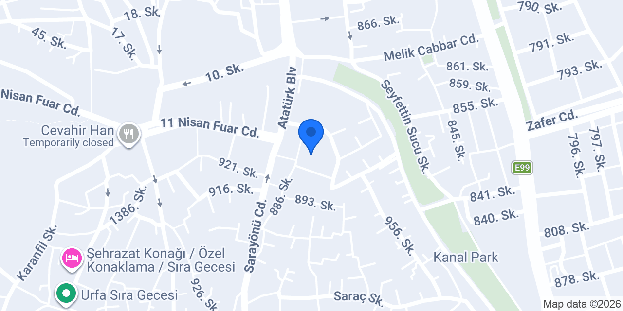 Şanlıurfa Gökzen Avize konumu
