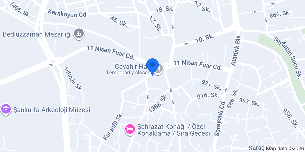 Aras Kargo Elruha Şubesi konumu