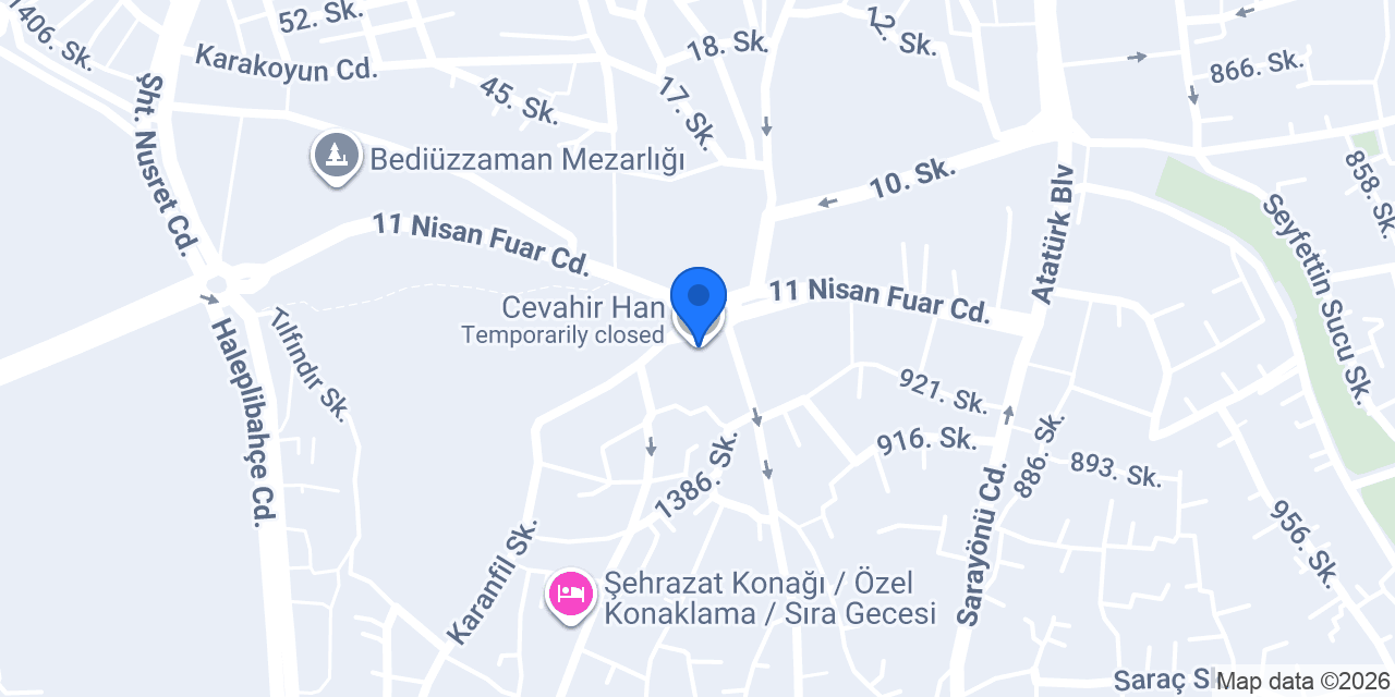 Cevahir Han konumu