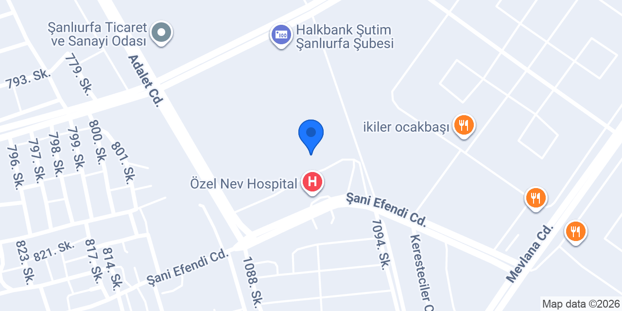Haliliye İlçe Nüfus Müdürlüğü konumu