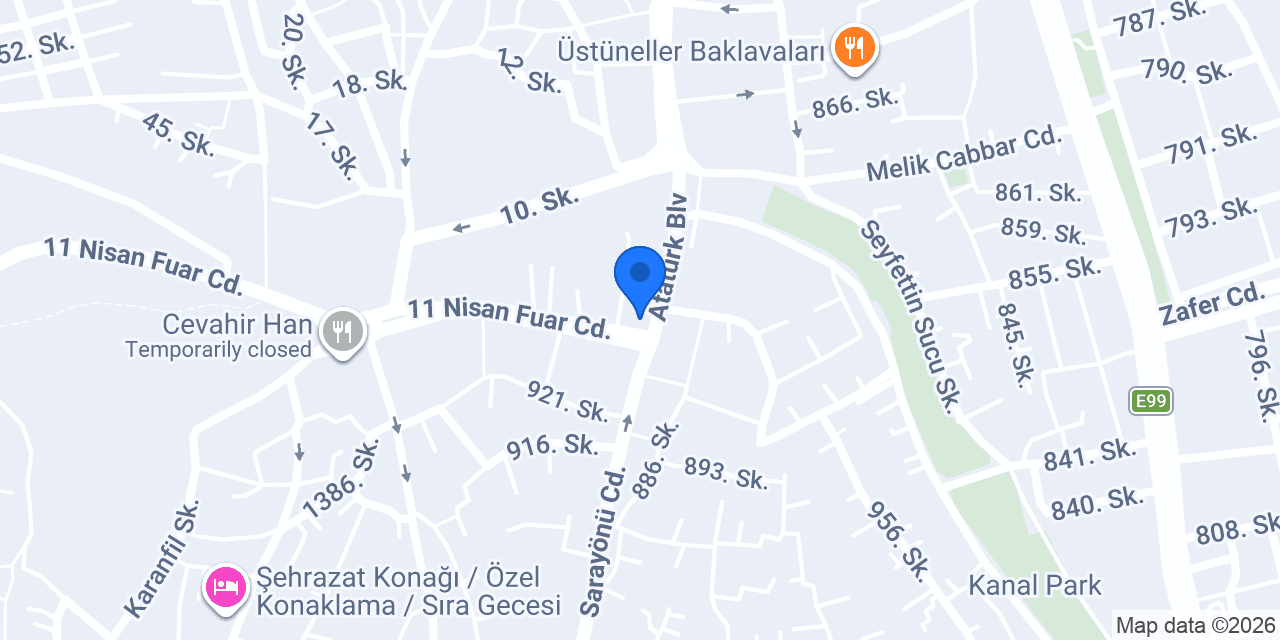 DenizBank Şanlıurfa Şubesi konumu