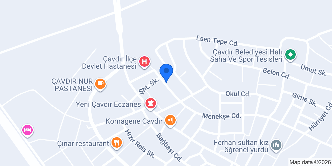 Çavdır Belediyesi konumu