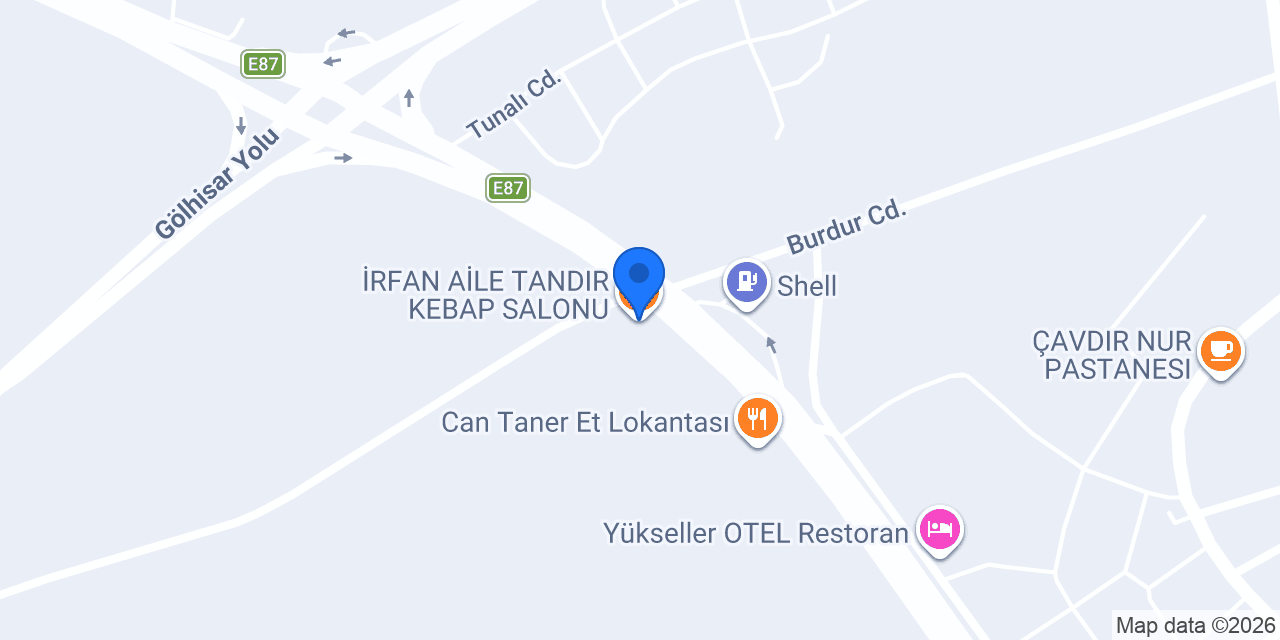 İRFAN AİLE TANDIR KEBAP SALONU konumu