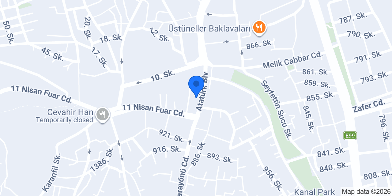 Türkiye Finans Şanlıurfa Şubesi konumu