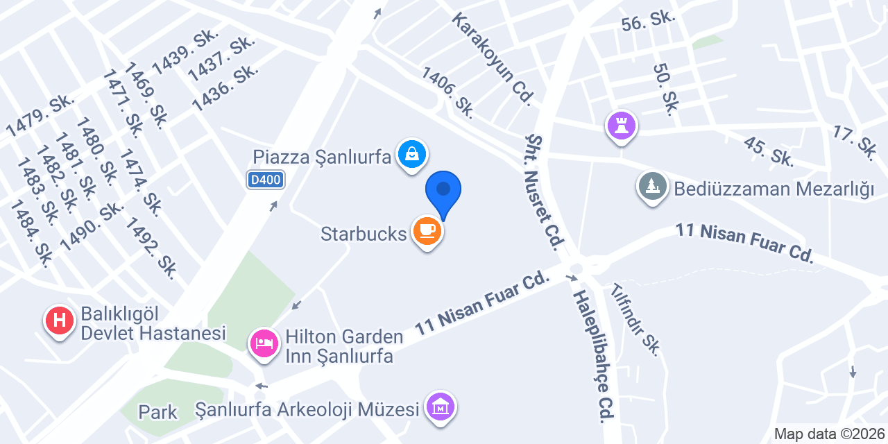 Altınbaş Şanlıurfa Piazza AVM konumu