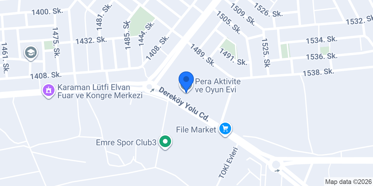 Pera Aktivite ve Oyun Evi konumu