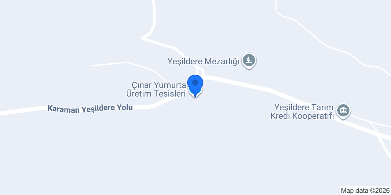 Çınar Yumurta Üretim Tesisleri konumu