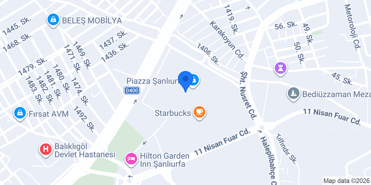 Lescon Şanlıurfa Piazza AVM konumu