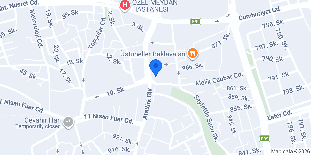 Saklı Bahçe konumu