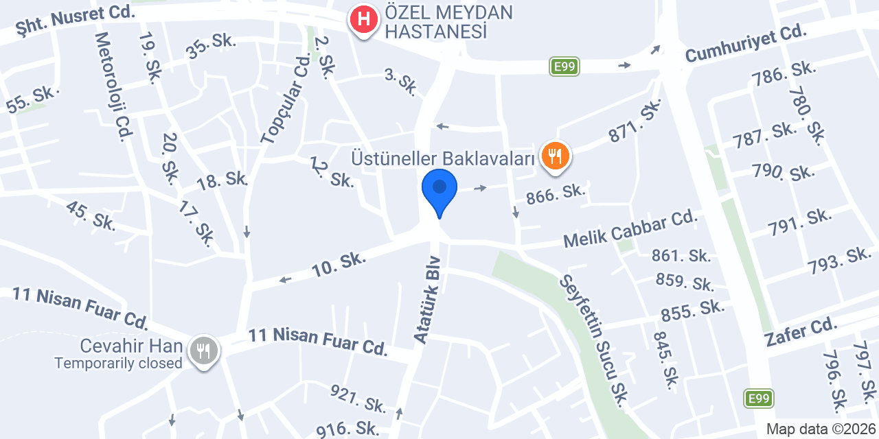 Birevim Şanlıurfa Şubesi konumu