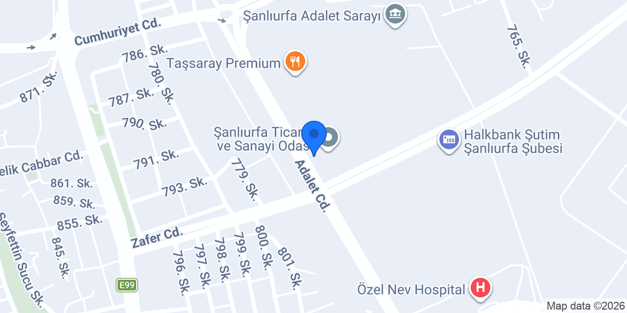 Yapı Kredi - Şanlıurfa GAP konumu