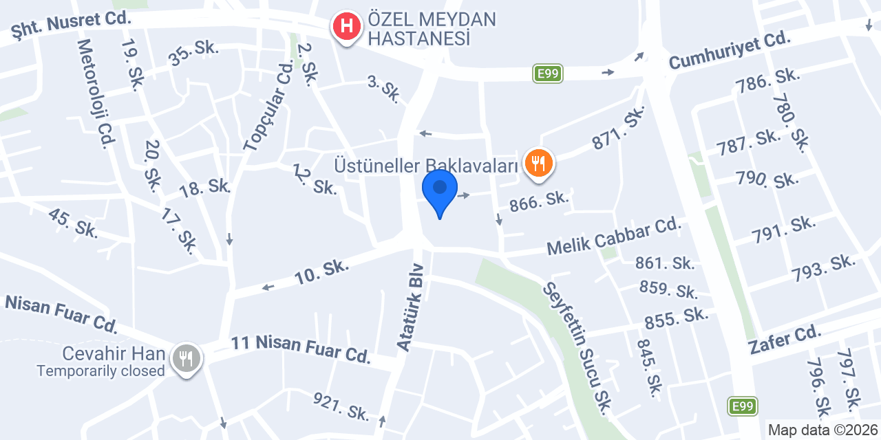 Sarayönü Polis Merkezi Amirliği konumu