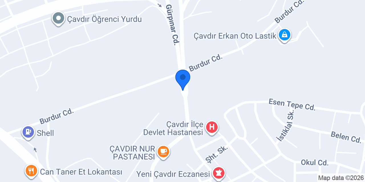 ÇAVDIR EMLAK OTOMOTİV (ARSA TARLA) konumu