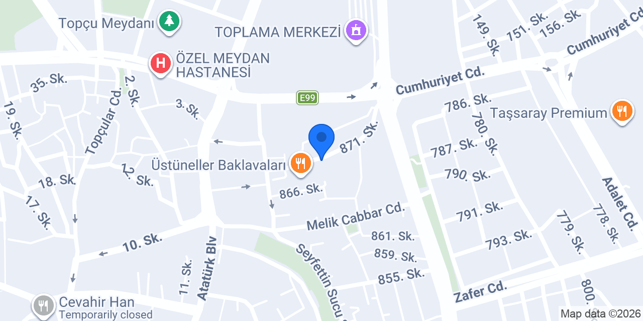 Şanlıurfa Matbaa konumu
