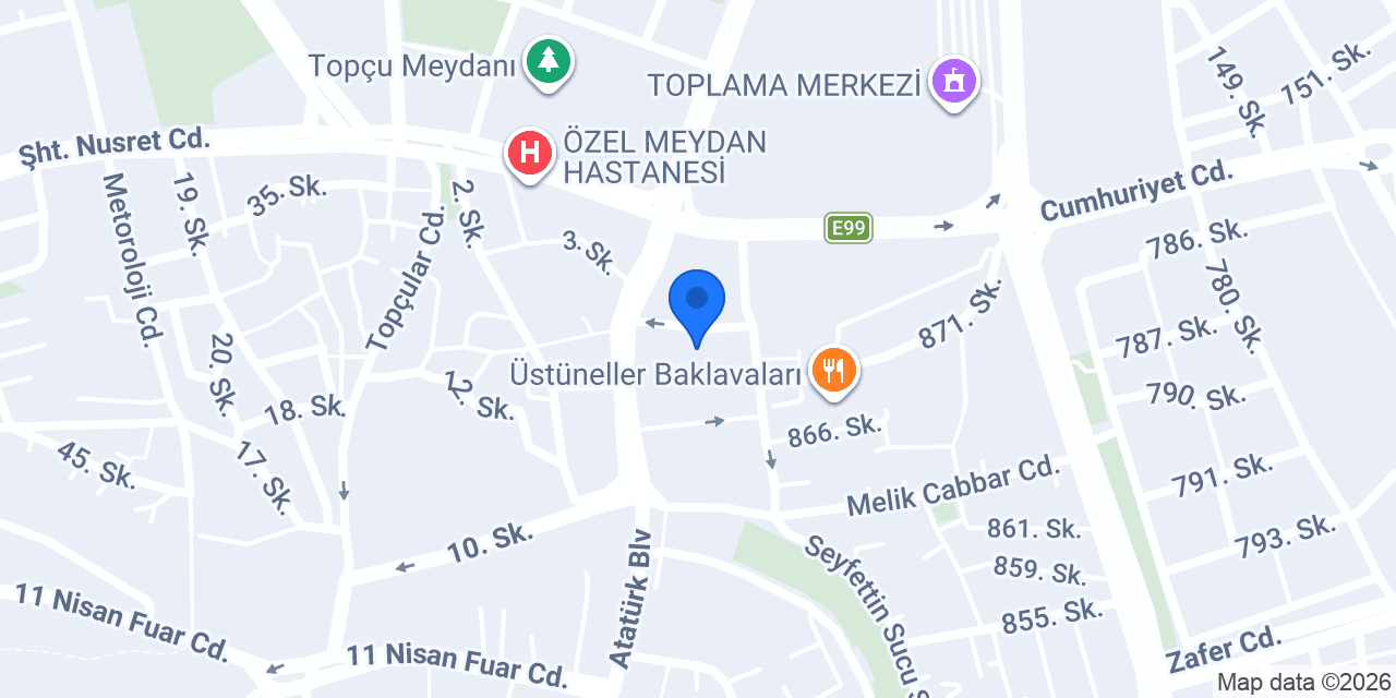 Özen Ciltevi konumu