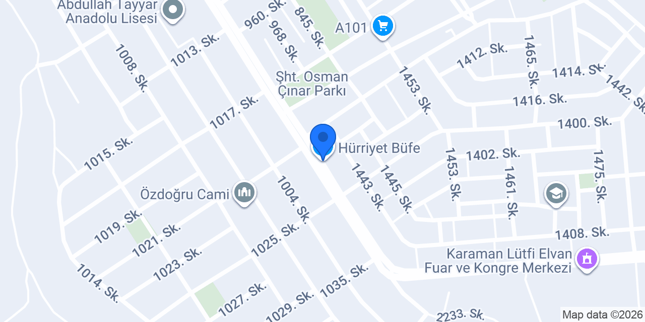Hürriyet Büfe konumu