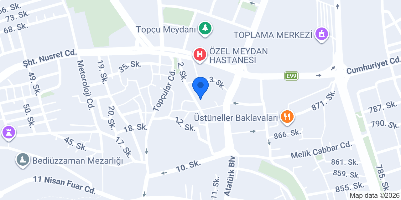tekraral konumu