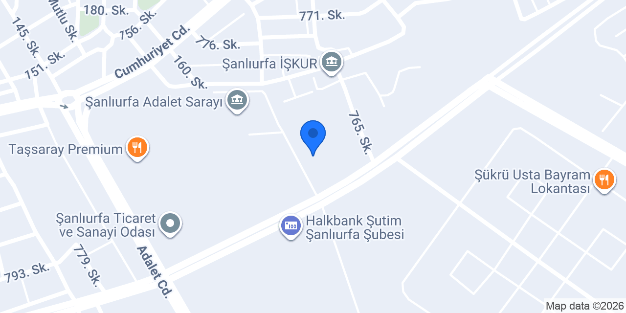 Şanlıurfa Barosu konumu