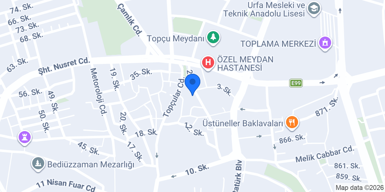 Arca Kuru Temizleme konumu
