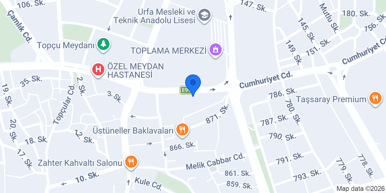 QNB Şanlıurfa Şubesi konumu