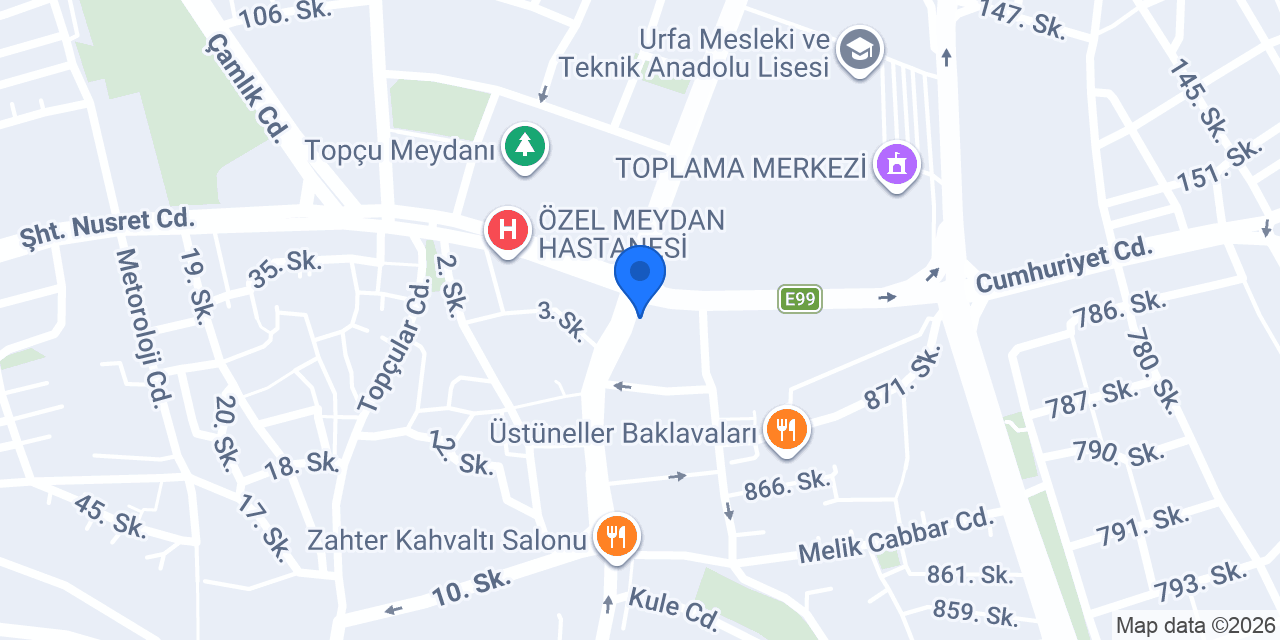 TEB Şanlıurfa Şubesi konumu