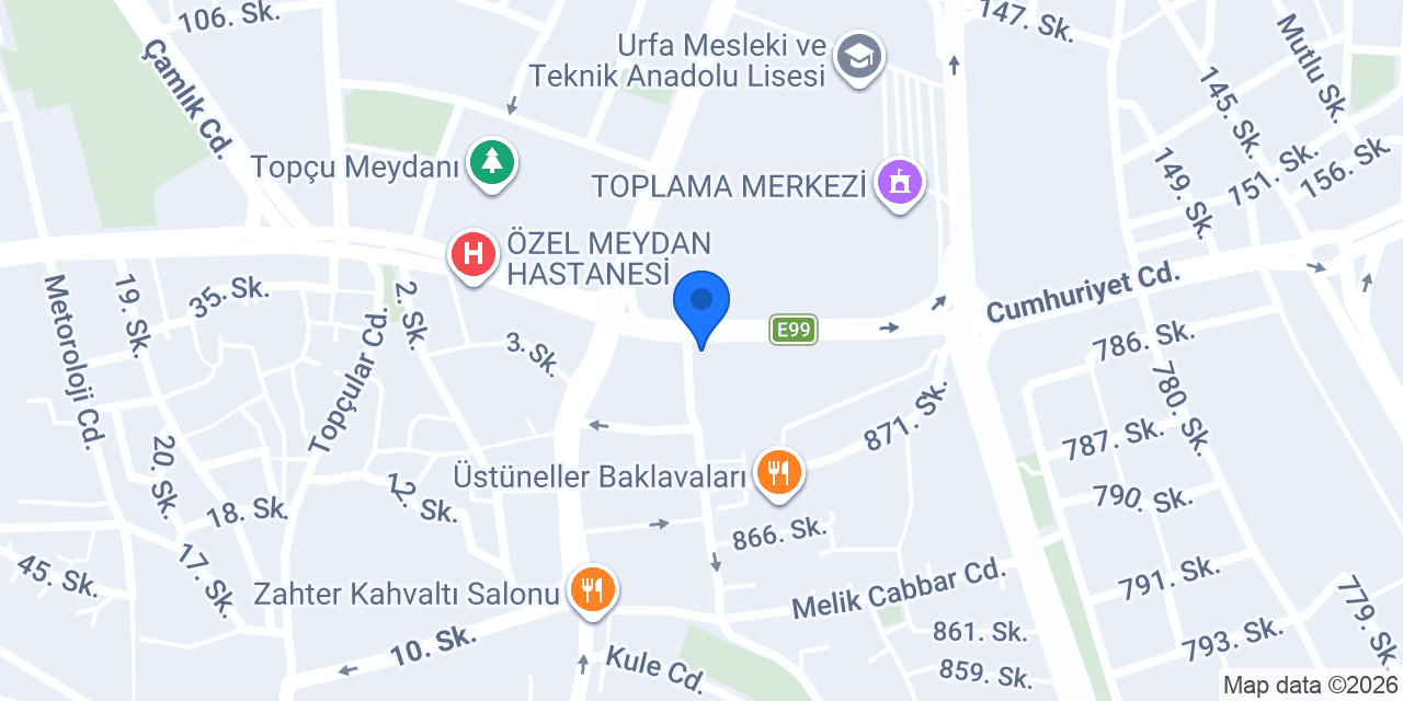 Anadolubank Şanlıurfa Şubesi konumu