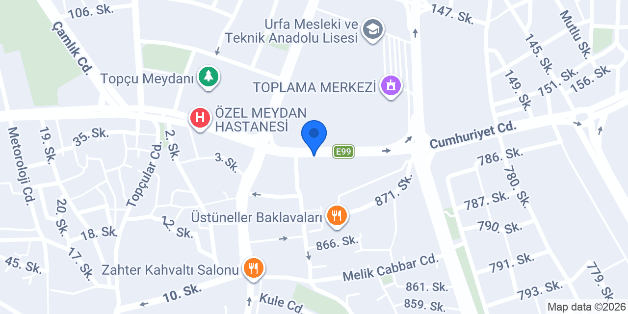 Albaraka Türk Şanlıurfa Şubesi konumu