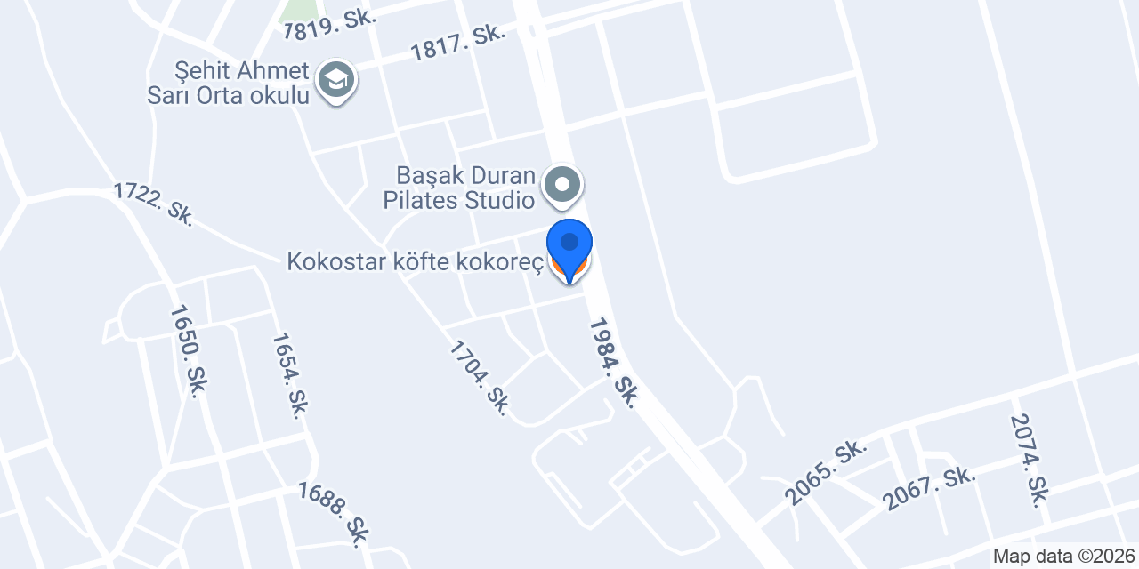 Kokostar köfte kokoreç konumu