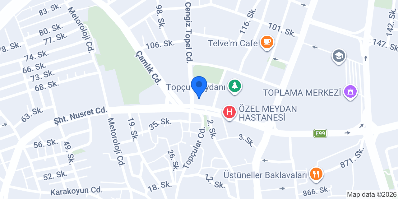 Topçumeydanı Taksi konumu