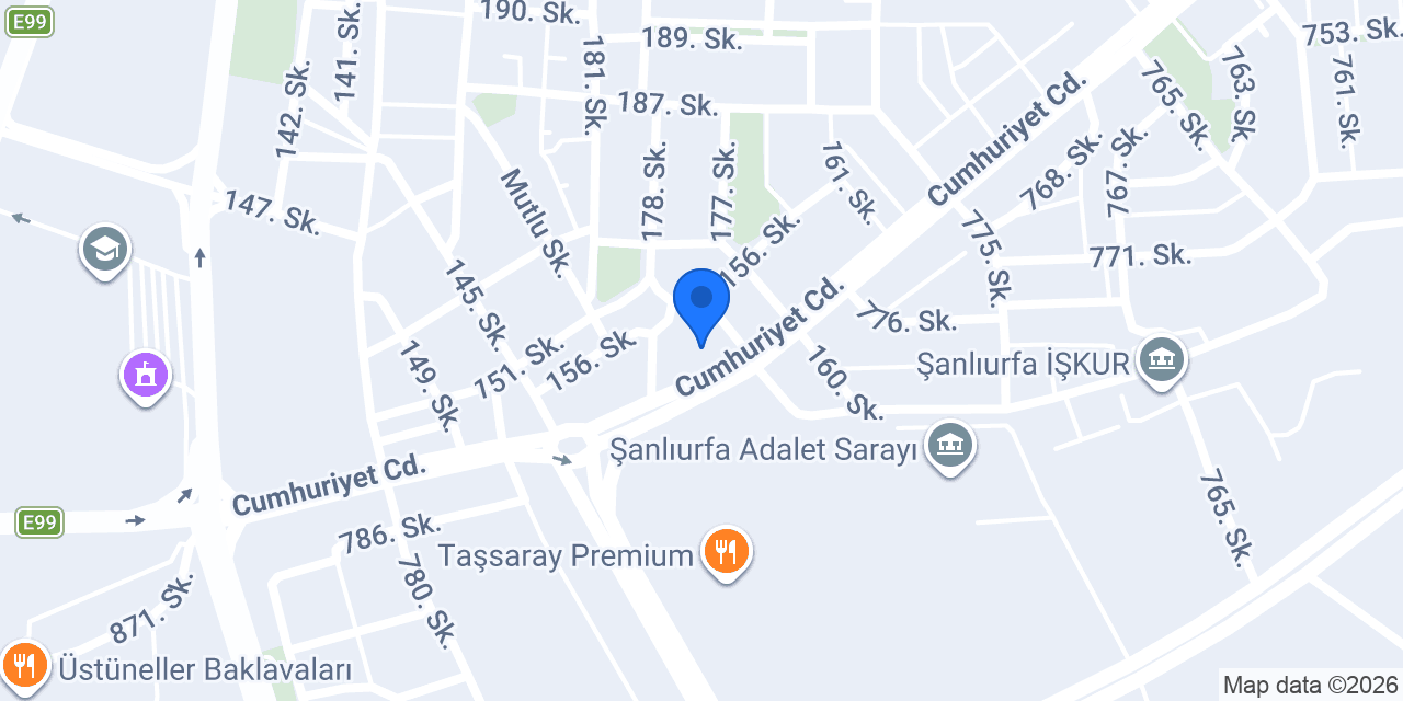 Urfa psikoteknik merkezi konumu