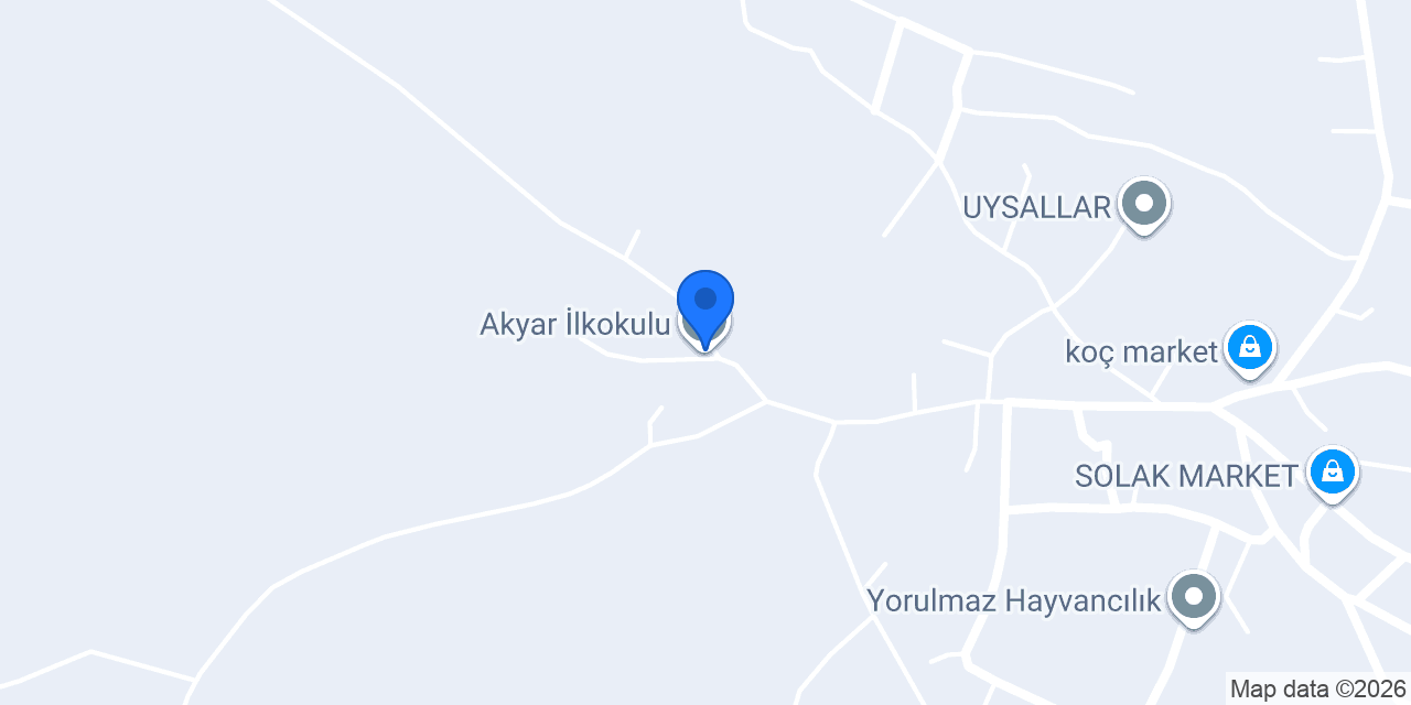 Akyar İlkokulu konumu