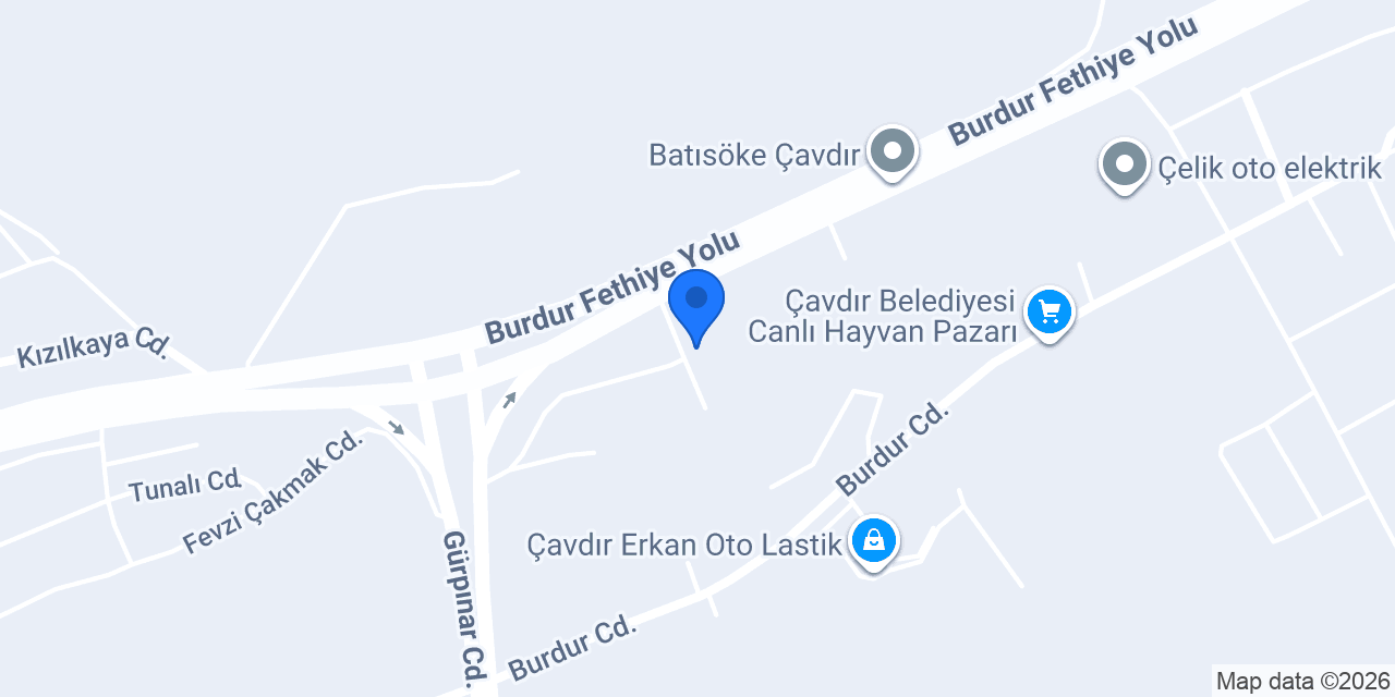 Çavdır İlçe Jandarma Komutanlığı konumu
