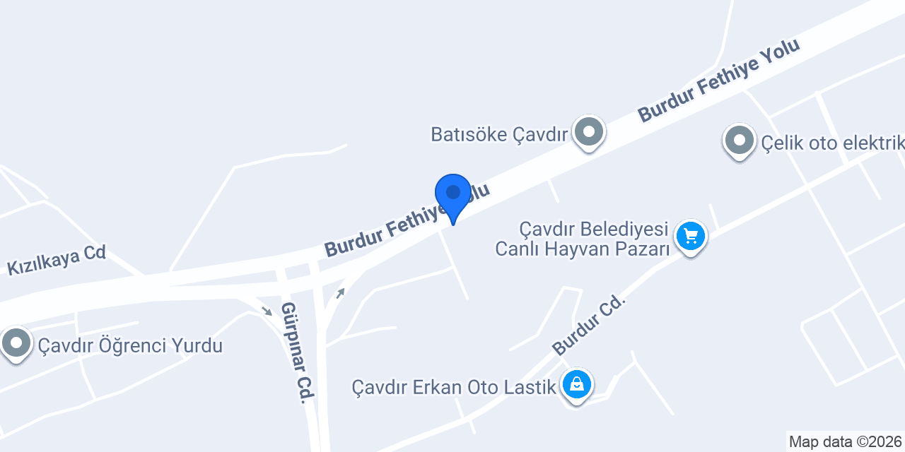 Hasarlı oto alım satım ( cavdır kaporta) konumu
