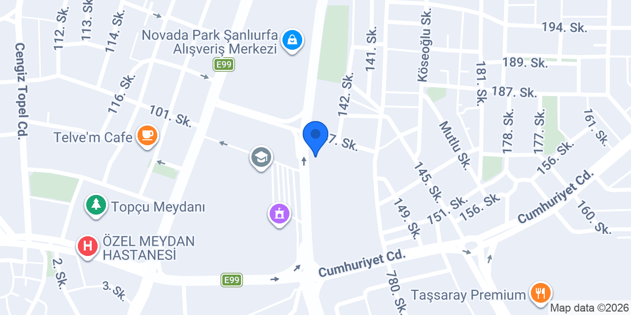 Gala fastfood Urfa konumu
