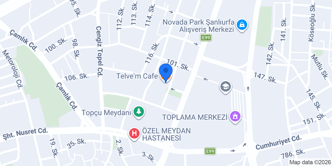 Telve'm Cafe konumu