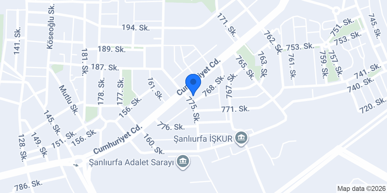 Haliliye Hükümet Konağı konumu