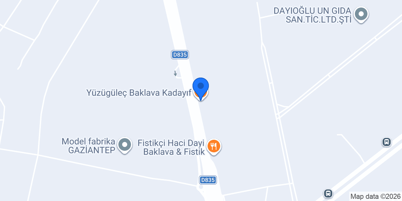 Yüzügüleç Baklava Kadayıf konumu