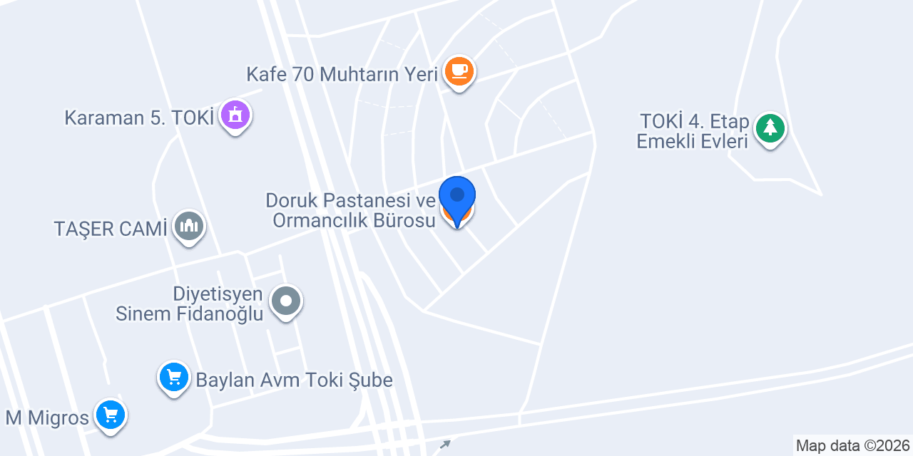 Doruk Pastanesi ve Ormancılık Bürosu konumu