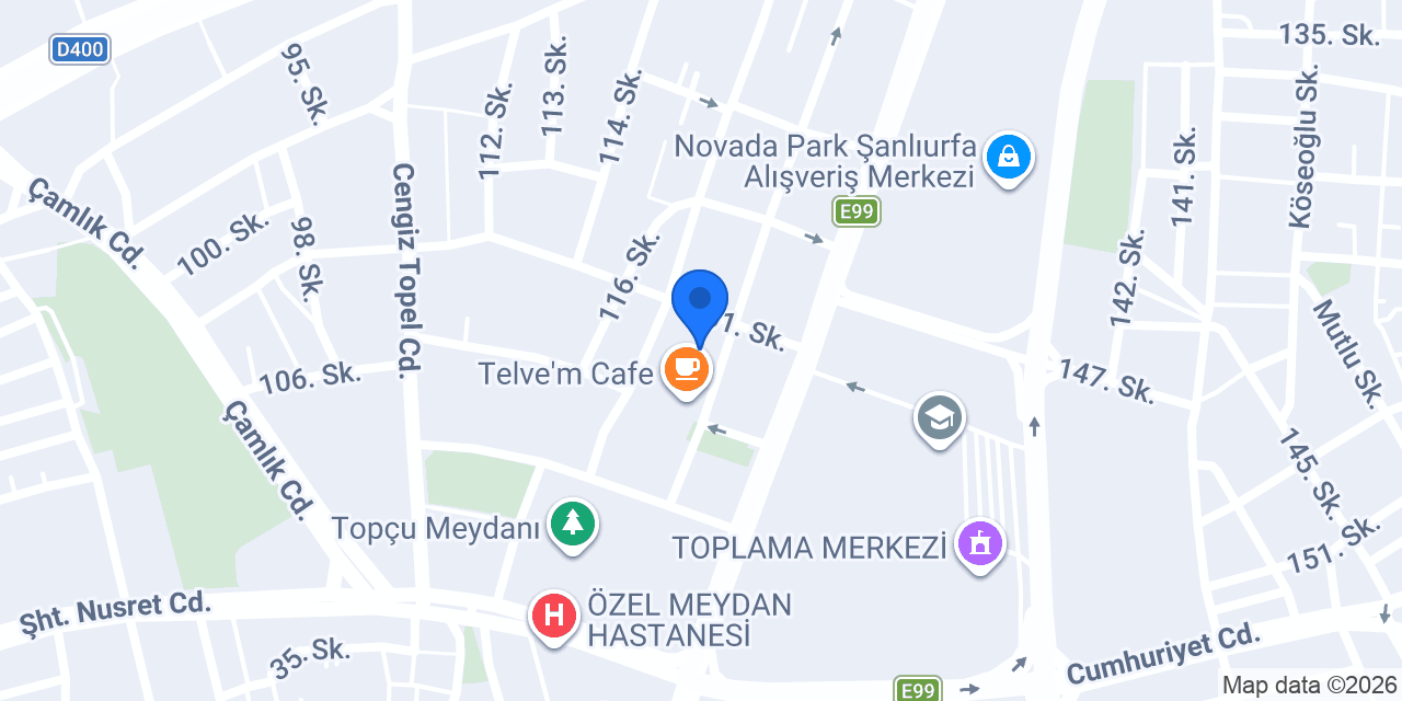 Hevsel Cafe konumu
