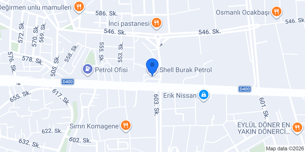 Shell Burak Petrol konumu
