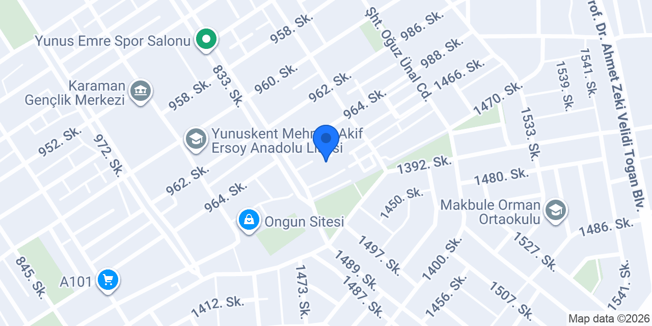 Özkaraman Nak konumu