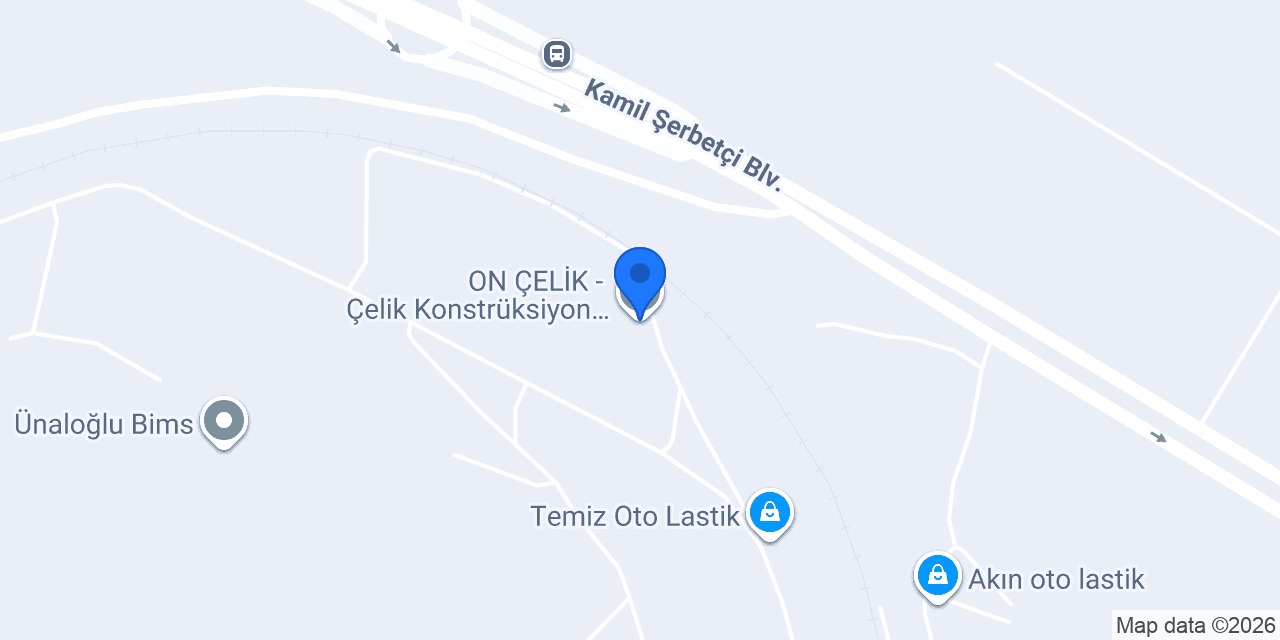 ON ÇELİK - Çelik Konstrüksiyon İmalatı ve Montajı konumu