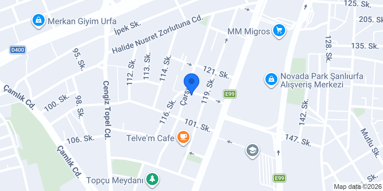 Şanlıurfa Özel Diş Kliniği konumu