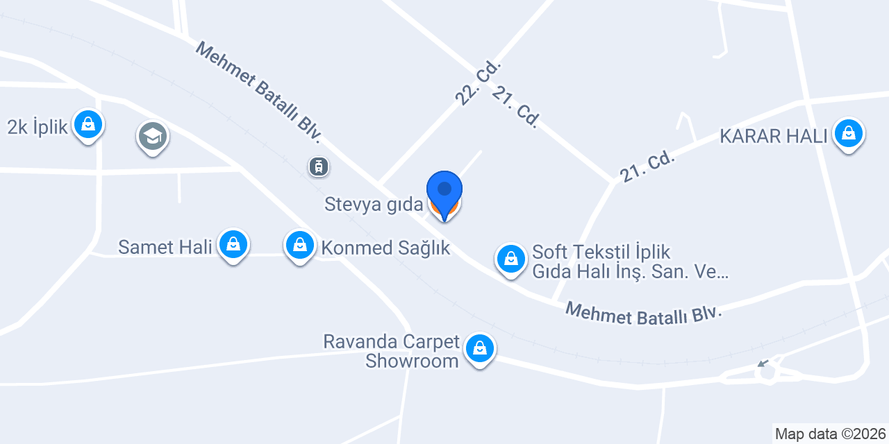 Stevya gıda konumu