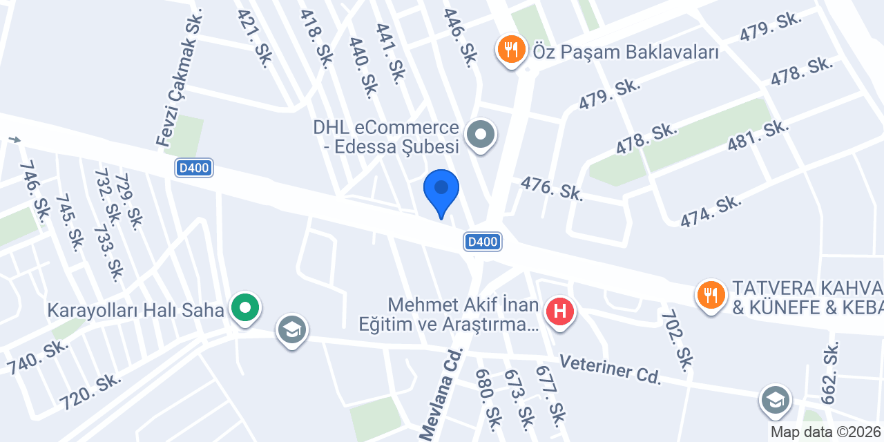 Vanucci Mutfak konumu