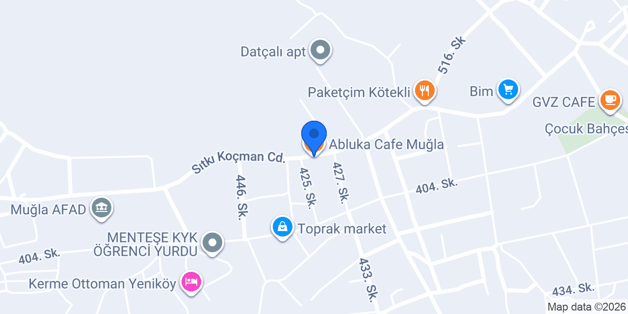 Abluka Cafe Muğla konumu